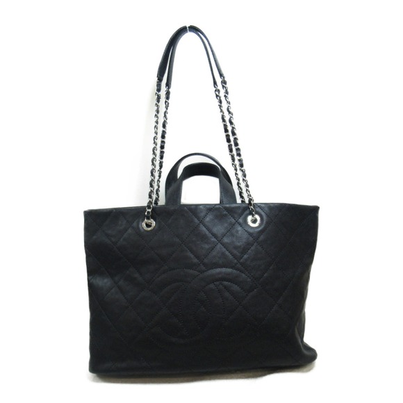 Chanel Skin 2Way Caviar Black Tote Bag - Picture 1 of 10